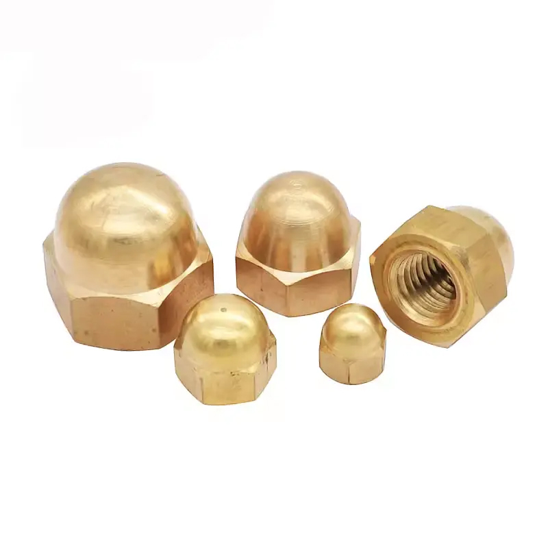 Gouden legering hex decoratie dop noten