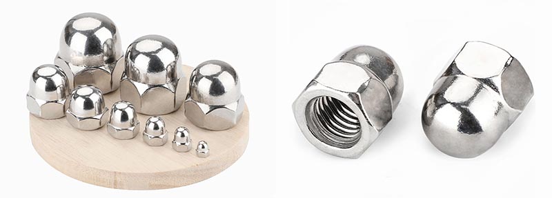 Low crown hexagon cover nut