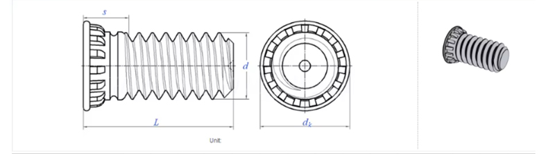 Self Clinching Press Riveting Screw