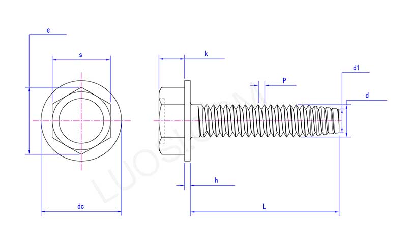 Hex Flange Head Self Cutting Concrete Anchor Bolt Hex Flange Head Self Cutting Concrete Anchor Bolt