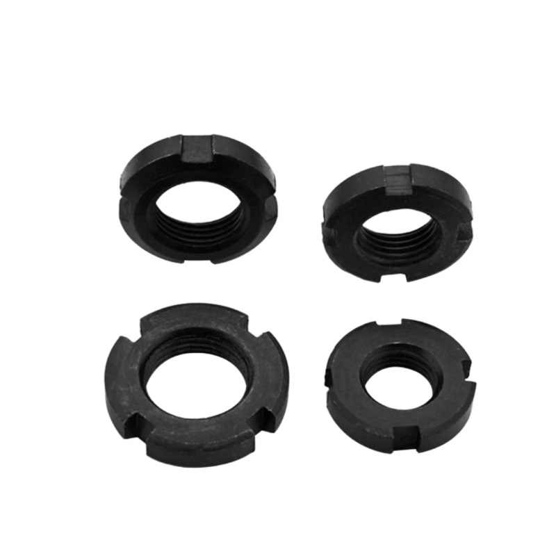 Schudvaste ronde moer met gleufvergrendeling